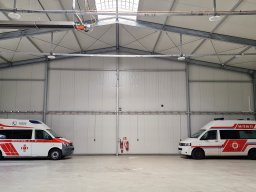 Parkplätze in der Halle